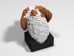 Dog Pointer Mix head sculpture