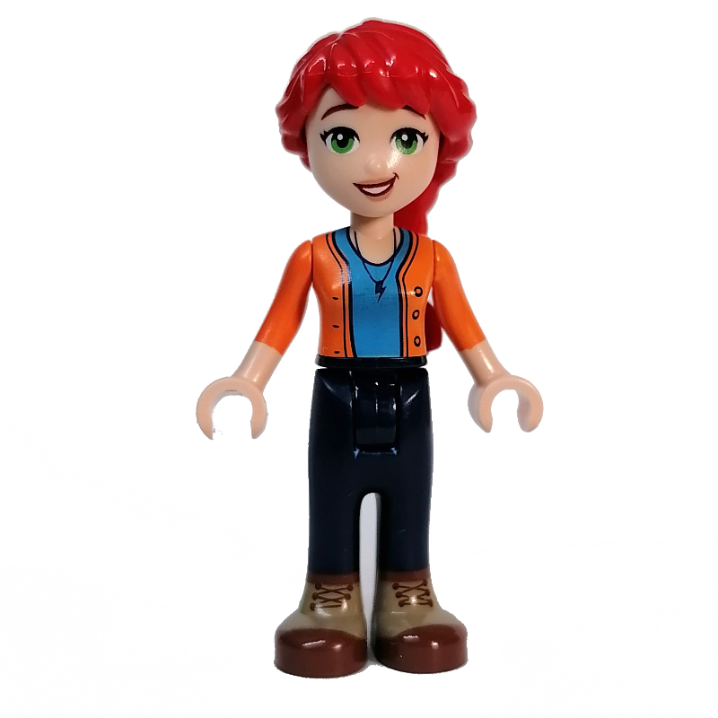 Lego Mia - Adult, Orange Top, Dark Blue Pants