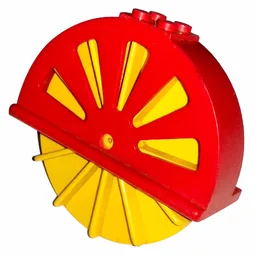 Fabuland, Waterwheel in Red Wheel-Holder / Yellow