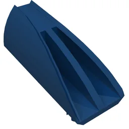 Fairing 1 x 4 Side Flaring Intake with Two Pins / Dark Blue