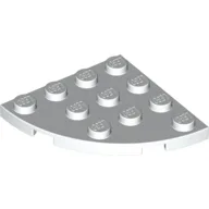 Plate Round Corner 4 x 4 / White