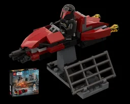 Mandalorian Speeder Bike 75449 Alt built