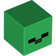 Lego Minifig Head Special, Cube with Zombie Face Print