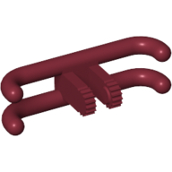 Lego Train Pantograph Shoe with Locking Hinge with 2 Fingers / Dark Red