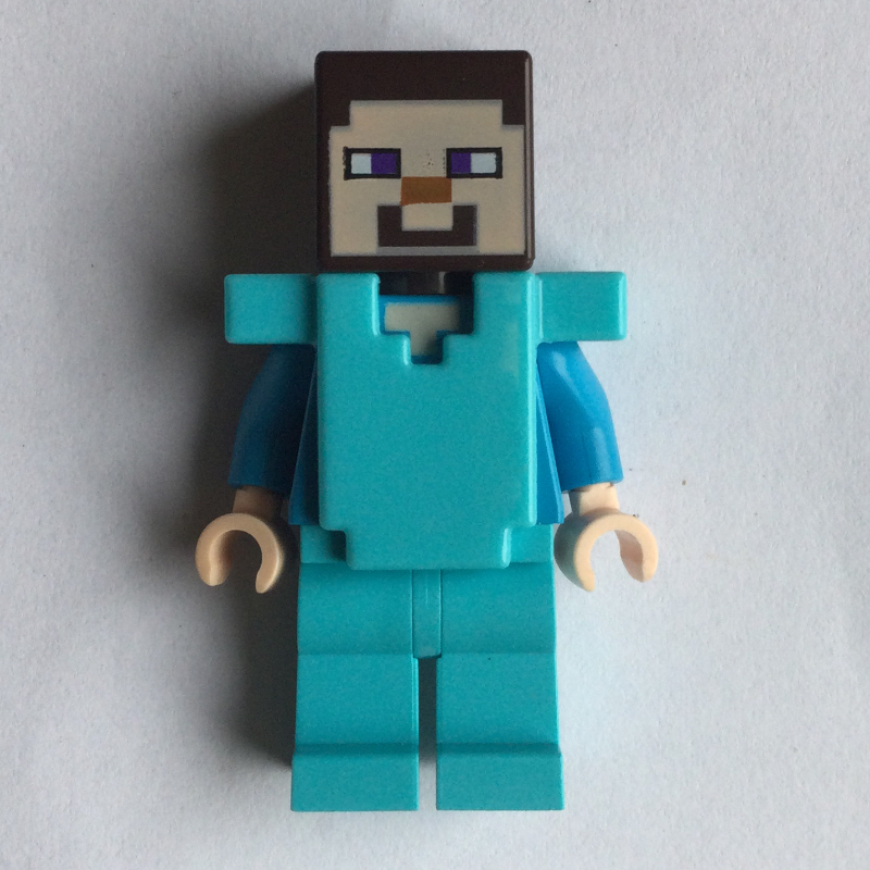 Lego Steve in Medium Azure Armor