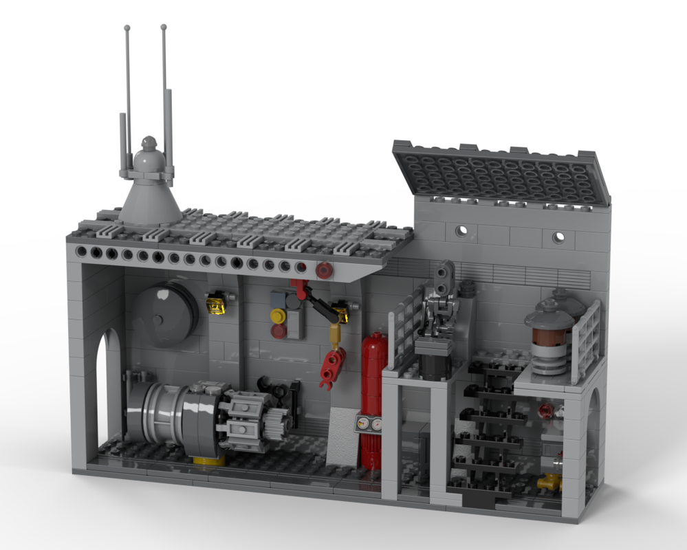 Lego Sci-Fi Repair Bay Background Building