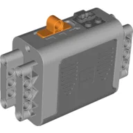 Battery Box, Power Functions 4 x 11 x 7 with Orange Switch and Dark Bluish Gray Covers [Complete Assembly] / Light Bluish Gray