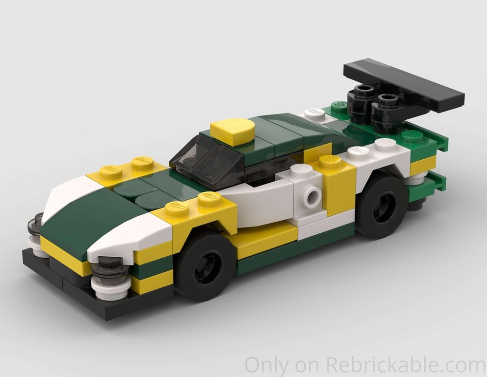 Lego Lotus Elise GT1 Racing Car (GBF 1997) - Half Speed Champions Scale