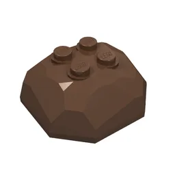 Rock Boulder 4 x 4, Top / Brown