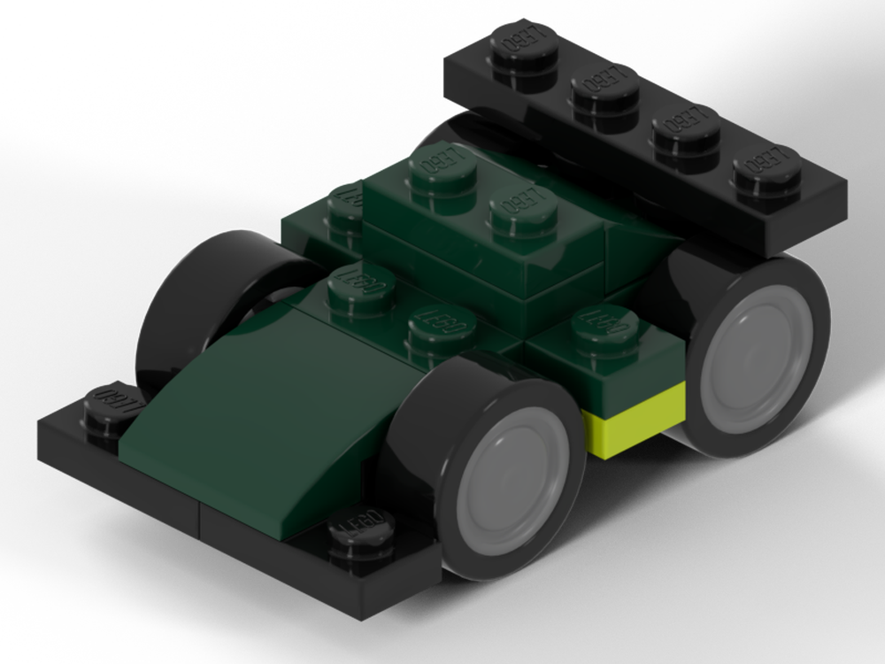 Lego Smallest drivable Formula 1 car (Aston Martin 2024) with rubber tyres