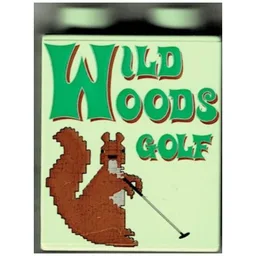 Duplo Brick 1 x 2 x 2 with Wild Woods Golf Print / Light Lime