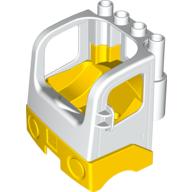 Lego Duplo Truck Semi-Tractor Cab with Yellow Base / White