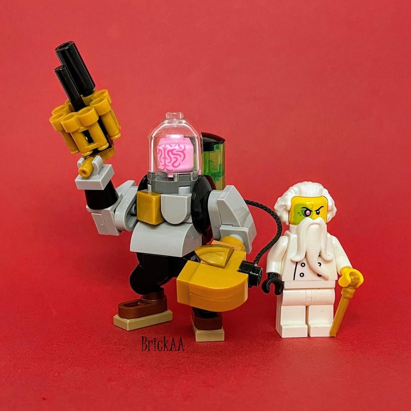 Lego Mad scientist and his puppet