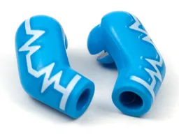 Arm, (Matching Left and Right) Pair with White Zigzag Pattern / Dark Azure