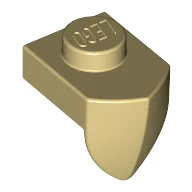 Plate Special 1 x 1 with Vertical Tooth / Tan