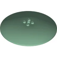 Dish 10 x 10 Inverted (Radar) with Solid Studs / Sand Green