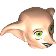 Lego Minifig Head Special, Dobby with Smile Print / Light Nougat