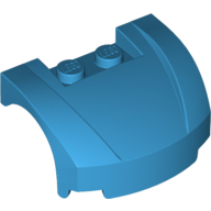 Lego Vehicle Body, Wheel Arch / Mudguard 3 x 4 x 1 2/3 Low Profile, Curved Front / Dark Azure