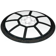 Dish 8 x 8 Inverted [Radar] with Hollow Studs and TIE Fighter Cockpit Print / Trans-Clear