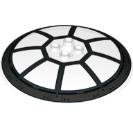 Lego Dish 8 x 8 Inverted [Radar] with Hollow Studs and TIE Fighter Cockpit Print