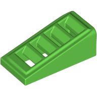 Lego Brick Sloped 18° 2 x 1 x 2/3 with 4 Slots / Grate / Bright Green
