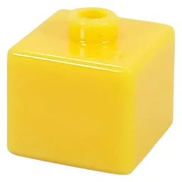 Pen Bead, Square with Jack Stone Silhouette Print / Yellow