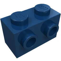 Brick Special 1 x 2 with Studs on 2 Sides / Dark Blue