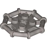 Plate Special 2 x 2 with Bar Frame Octagonal / Flat Silver