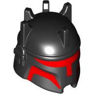 Lego Helmet, Moff Gideon with Red Visor print / Black
