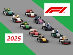 Formula 1 microscale peloton 2025 / starting grid cars