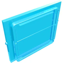 Glass for Train Window 1 x 4 x 3 / Trans-Light Blue