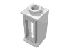 Lego Window 1 x 1 x 2, Short Lip [with Glass] / White