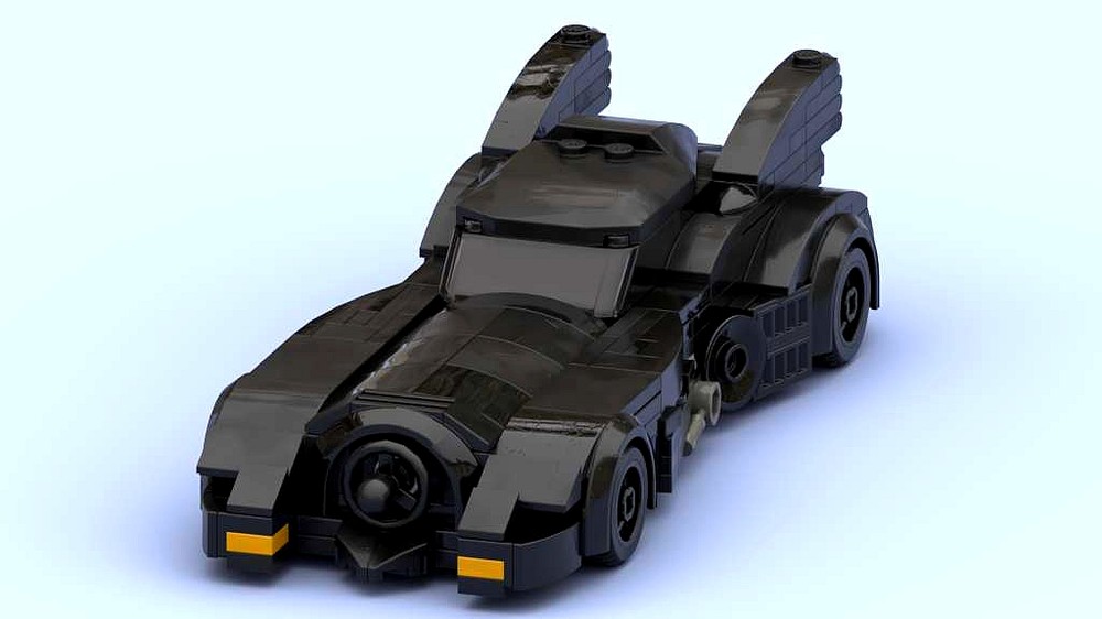 Lego 1989 Batmobile from Tim Burtons Movies in minifig scale