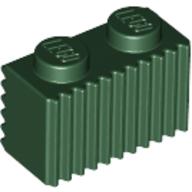 Lego Brick Special 1 x 2 with Grille / Dark Green
