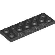 Lego Plate Special 2 x 6 x 2/3 with 4 Studs on Side, 3 Support Walls on Bottom / Black