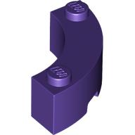 Lego Brick Round Corner 3 x 3 Macaroni with 2 Studs / Dark Purple