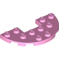 Plate Round Half 3 x 6 with 1 x 2 Cutout / Bright Pink