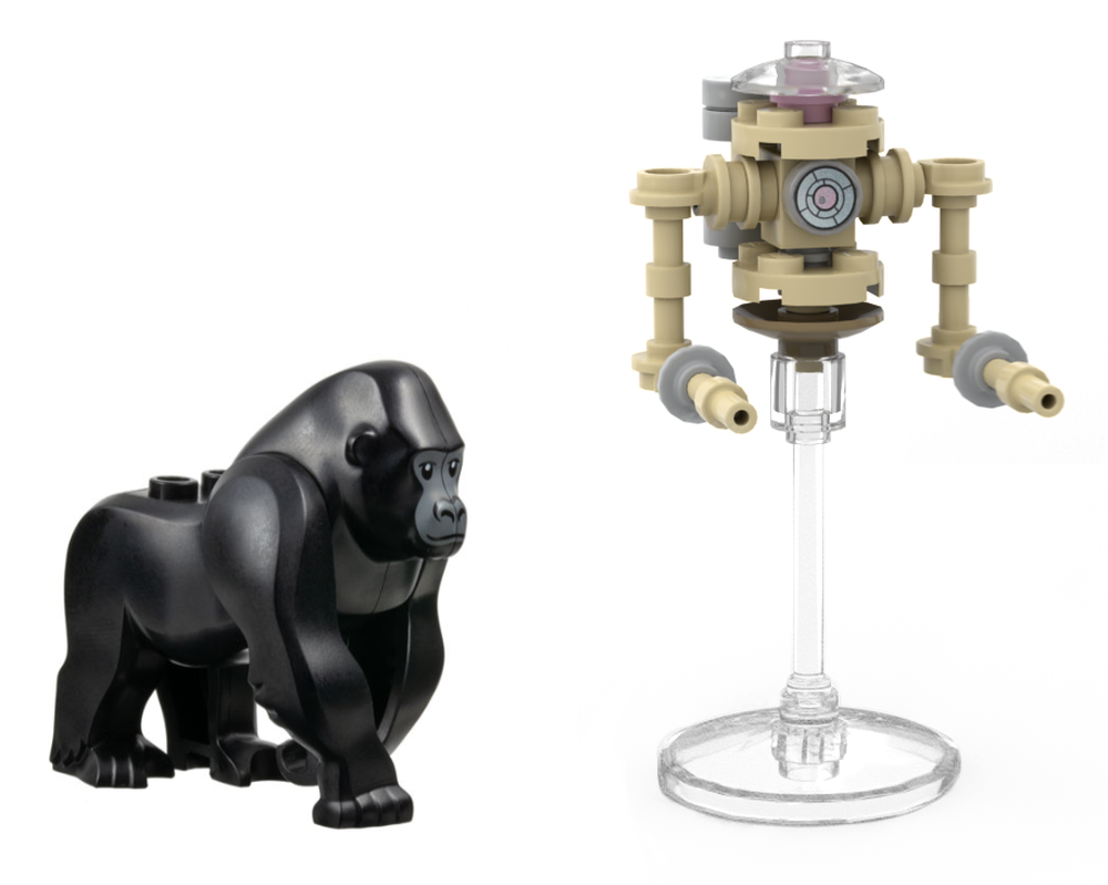 Lego Monsieur Mallah and The Brain (small version) from My Adventures With Superman (mini Brain)
