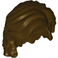 Lego Hair Mid-Length Wavy with Center Part and Sidelocks / Dark Brown