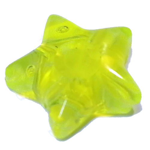 Lego Clikits Icon, Star 2 x 2 Large with Hole / Trans-Neon Green