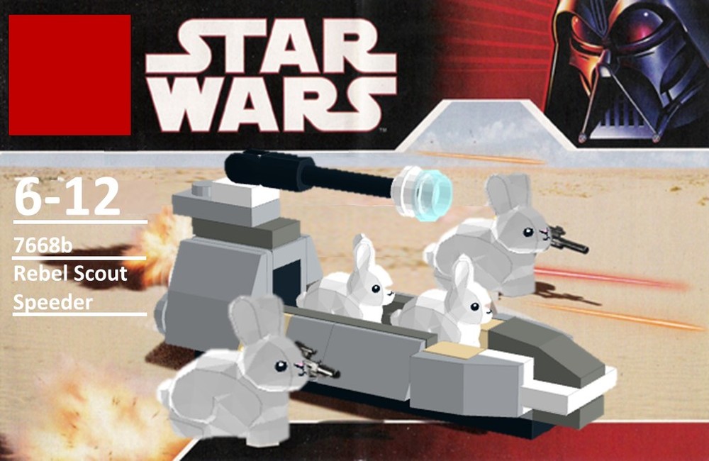Lego Rebel Bunny Scout Speeder 7668 MOD