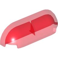 Lego Brick Round, Curved Triple 1 x 4 x 1 / Trans-Red