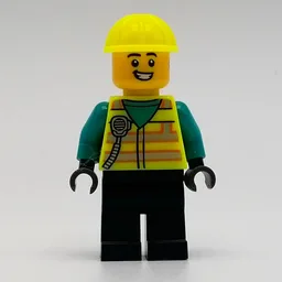 Man, Vibrant Yellow Safety Vest and Helmet