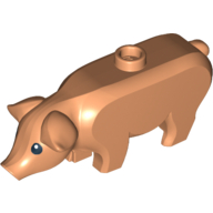 Lego Animal, Pig, Large with Black Eyes and White Pupils Print / Nougat