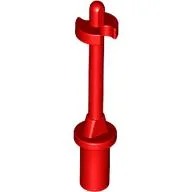 Bar 3L with Handle, Stop Ring and Side Stops (Minifig Ski Pole) / Red