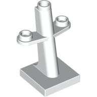 Lego Boat, Mast 2 x 2 x 3 Inclined with Stud on Top and Two Sides / White