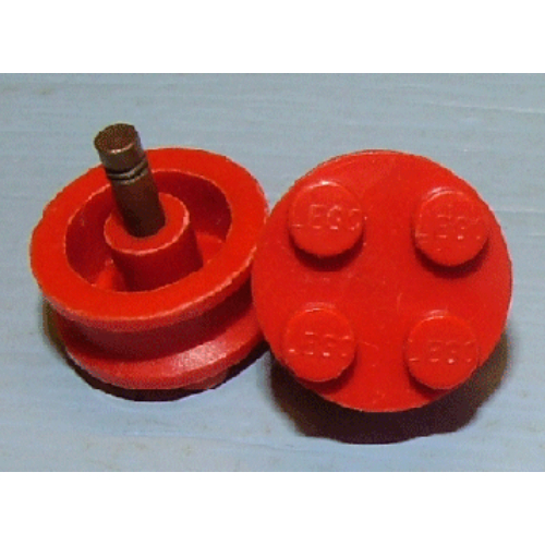 Lego Wheel Old with 4 Studs without inner Side Supports (Old Lego Logo)