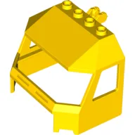 Windscreen 4 x 6 x 4 Cab with Hinge and 1 x 4 Bottom Cutout / Yellow