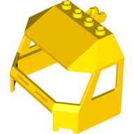 Lego Windscreen 4 x 6 x 4 Cab with Hinge and 1 x 4 Bottom Cutout / Yellow