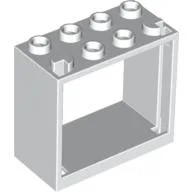 Window 2 x 4 x 3 Frame with Hollow Studs / White